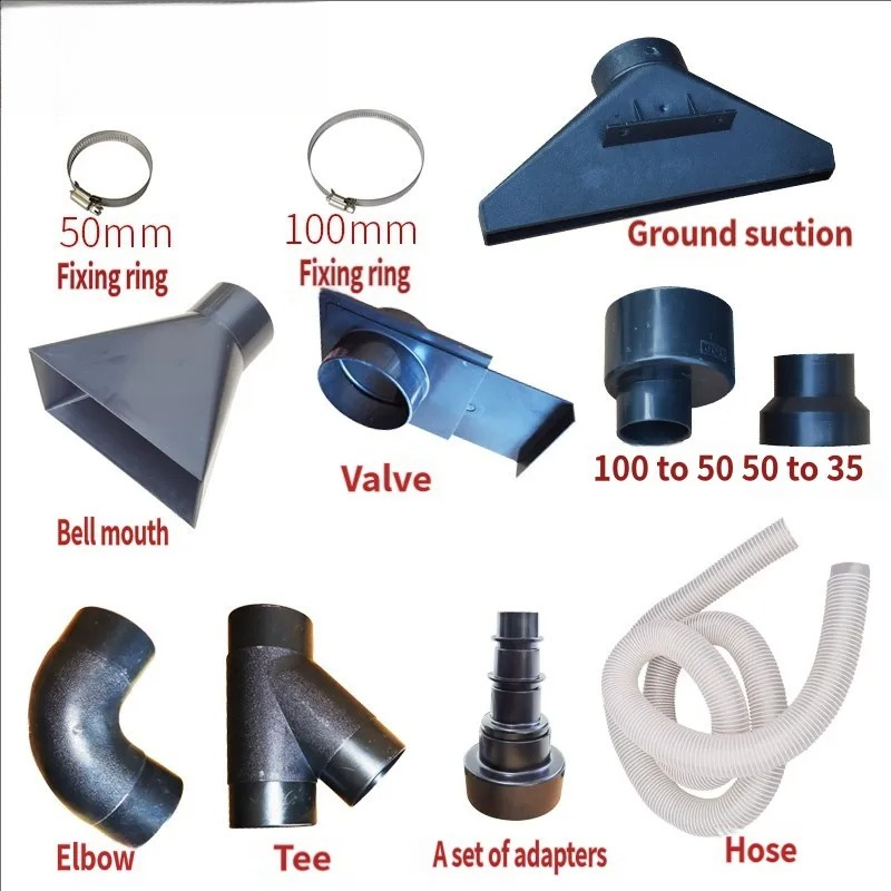 Vacuum Cleaner Woodworking - وصلة أنبوب شفط صناعية ثلاثية الاتجاهات
