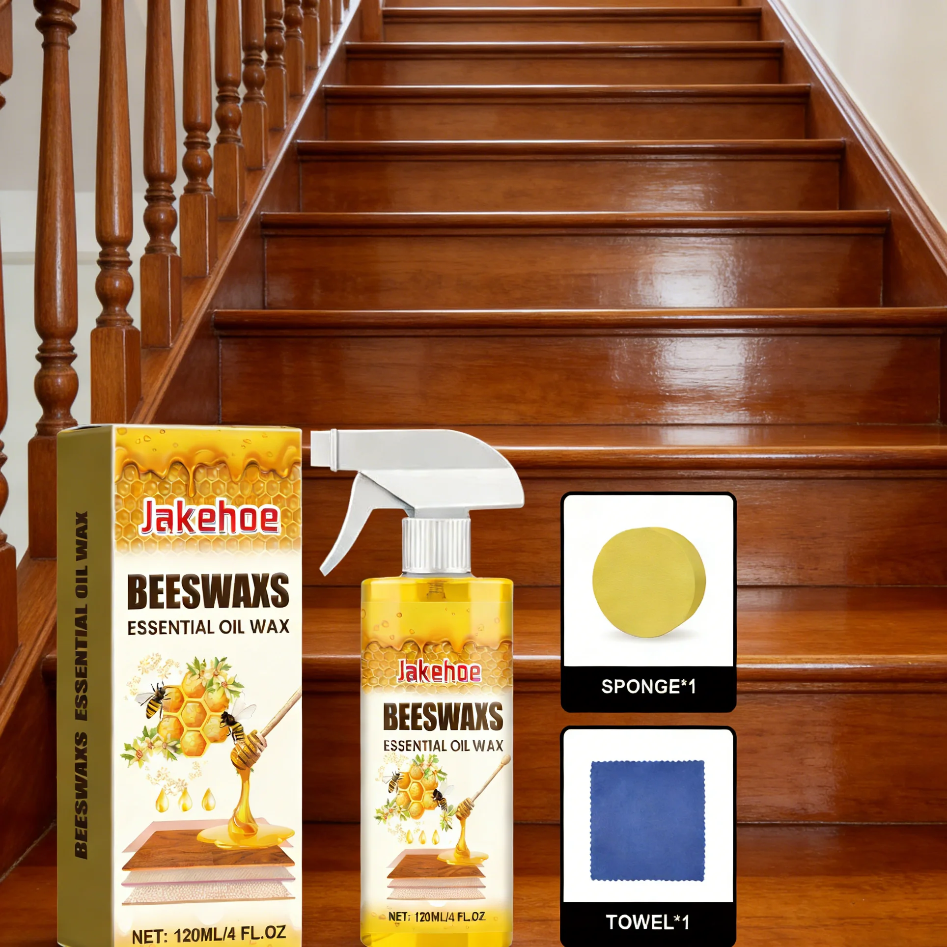 Woodworking Oil Finish - رذاذ تلميع شمع العسل للأثاث، زيت