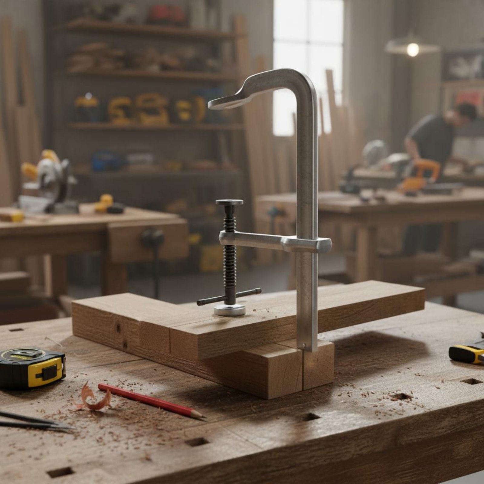 مشبك F ثقيل الوزن مُسمَّك للاس - مراجعة Woodworking Workshop Design وسعره