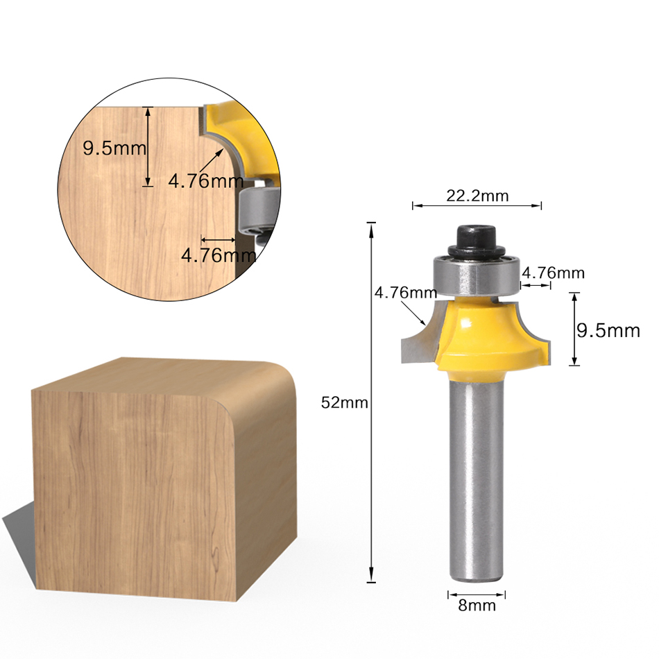 قاطع خشب دائري الشكل بقطر 8 مم - مراجعة Woodworking Nc وسعره