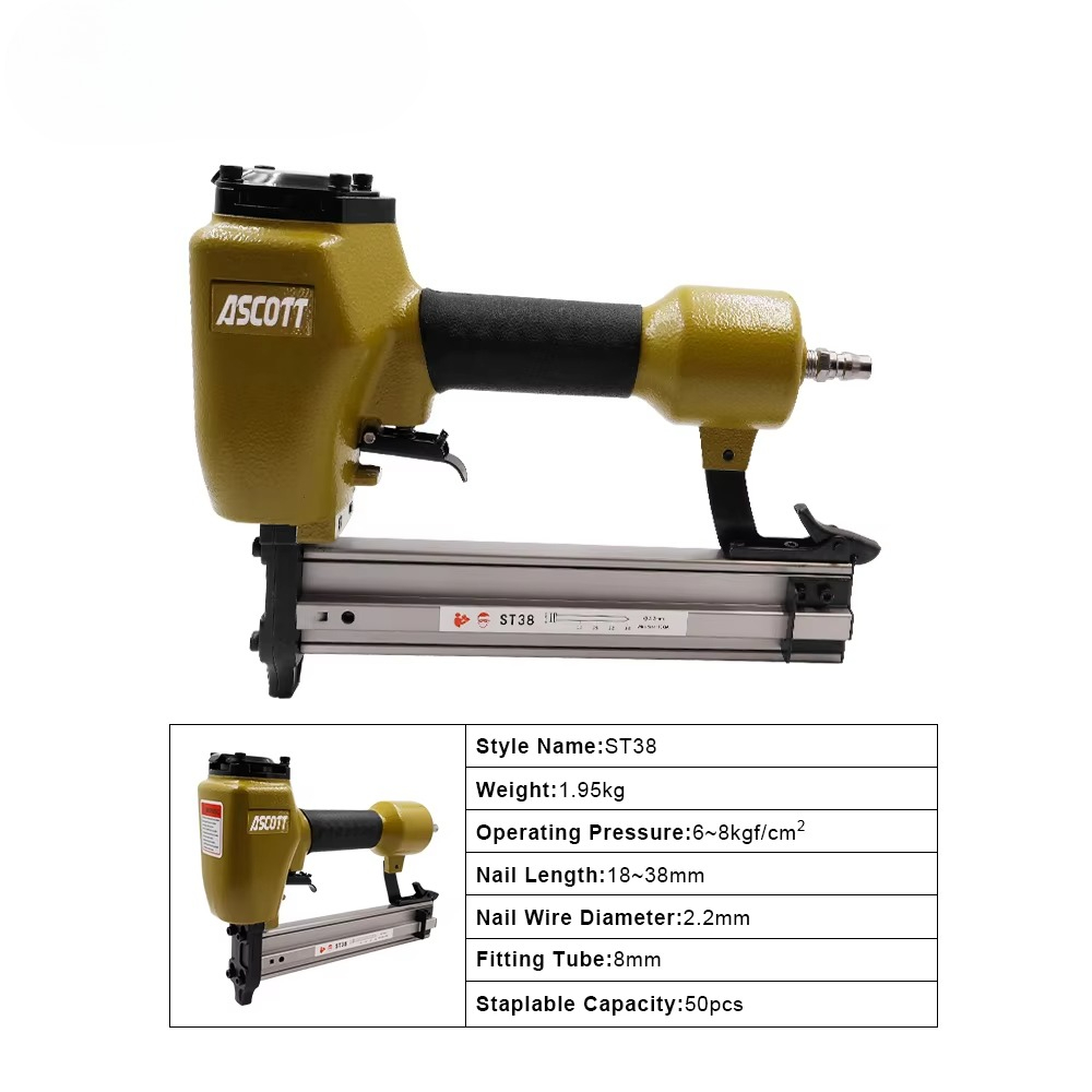 ST38 14GA مسامير هوائية ثقيلة  - مراجعة Woodworking Diy وسعره