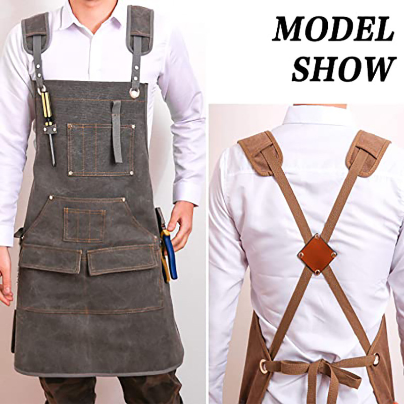 مريلة قماشية سميكة بسيطة مع شع - مراجعة Woodworking Overalls وسعره