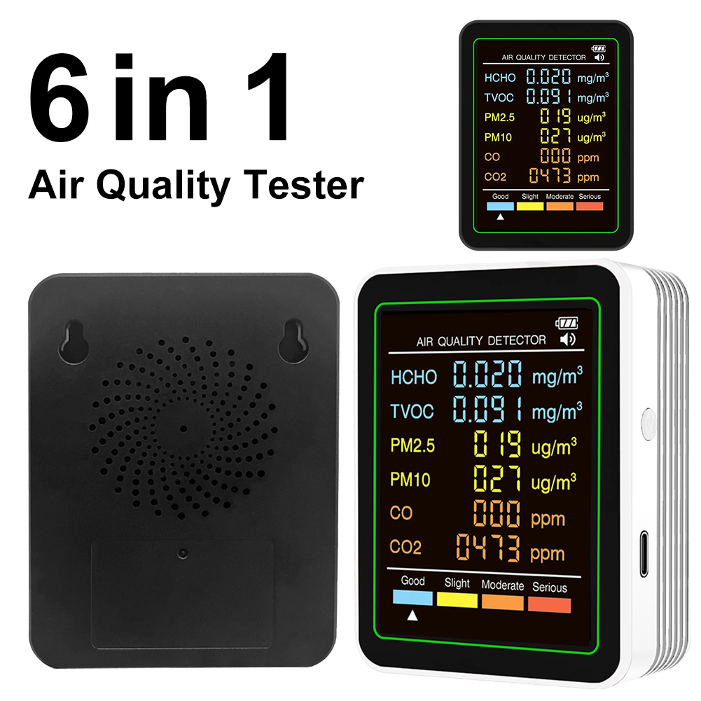 6in1 كاشف جودة الهواء تستر PM0 - مراجعة Woodworking Apps وسعره